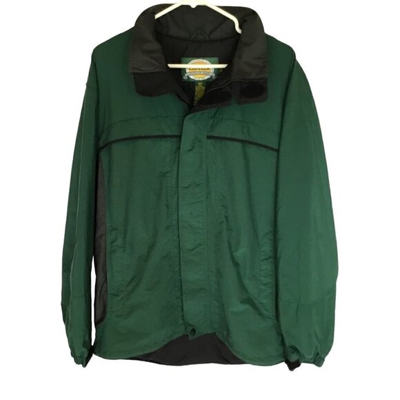 Cabela's Outdoor Men's Waterproof Nylon Jacket Medium Tall in Green and Black - Picture 1 of 10